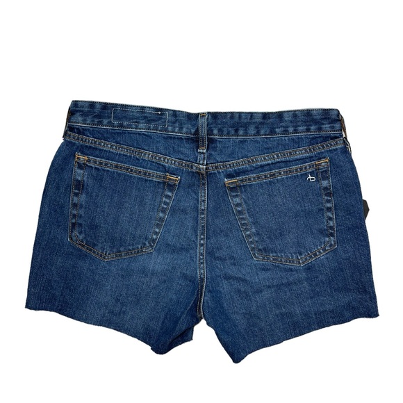 ⚡️SOLD⚡️Rag & Bone Fray Raw Cut Dark Blue Denim Cotton Shorts Size 28 NEW - Picture 16 of 16